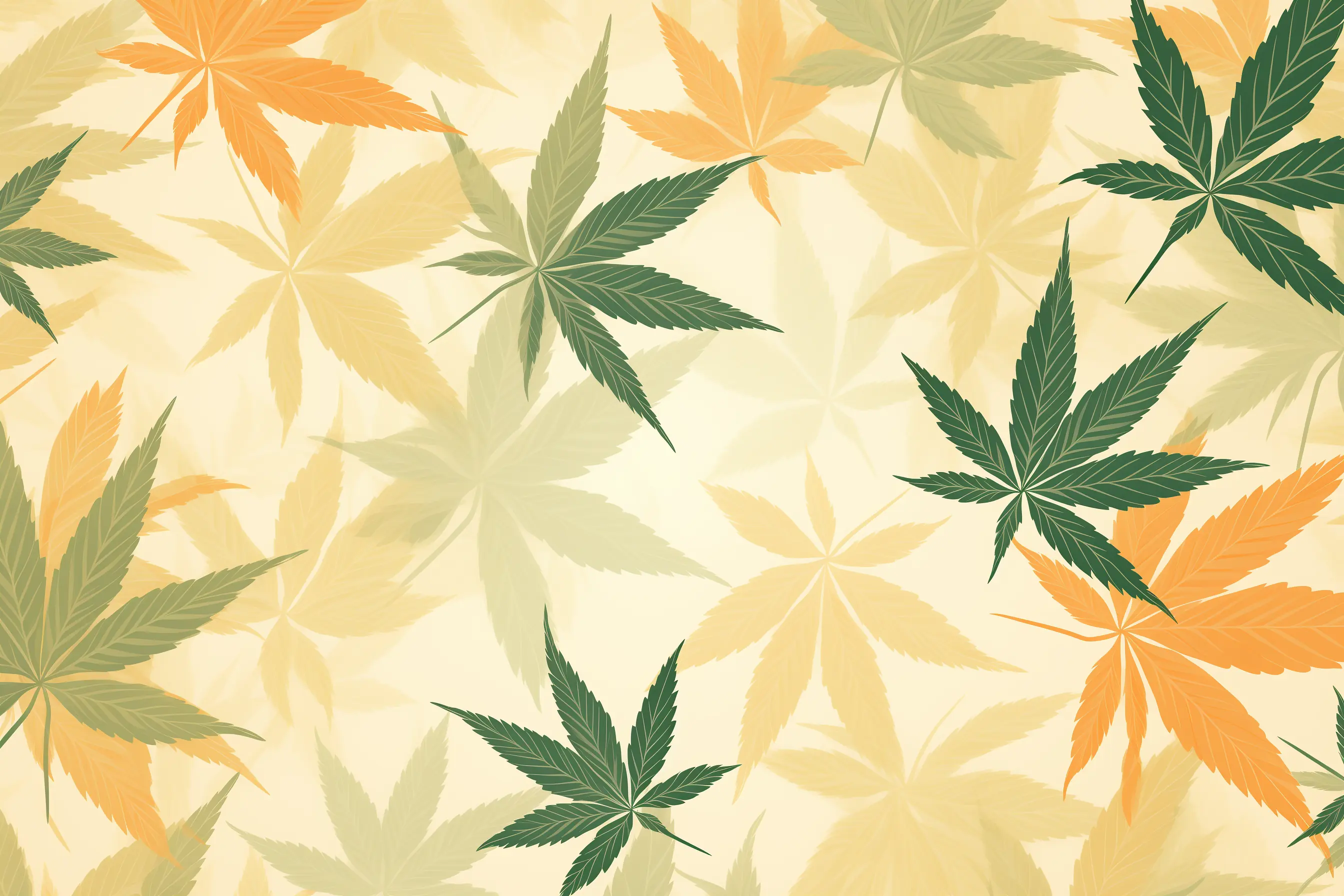 Pastellfarbene Cannabisblätter: Ein harmonisches Bild für den Cannabis Social Club in Oberhausen Cannabis Social Club Oberhausen: Ein Bild, das die Werte des Clubs in die Welt hinausträgt